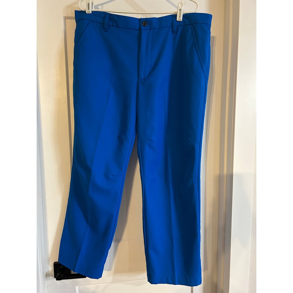 IZOD Golf Pants Slim Fit Blue Polyester Men Size 38 29 Performance Stretch Sport